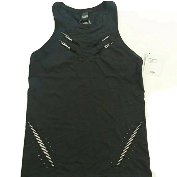 Victoria Secret Sport Seamless Tank Top Small Black - Picture 1 of 11